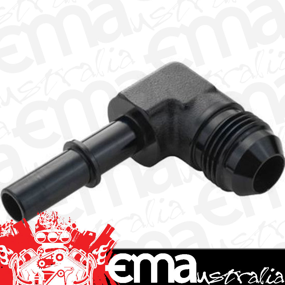 Proflow PFE810-02BK 3/8" Male Fitting Quick Connect 90 Degree to -06AN Male Fitting Black
