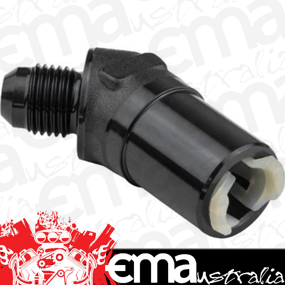 Proflow PFE811-02BK 3/8" Female Fitting Quick Connect 45 Degree to -06AN Male Black