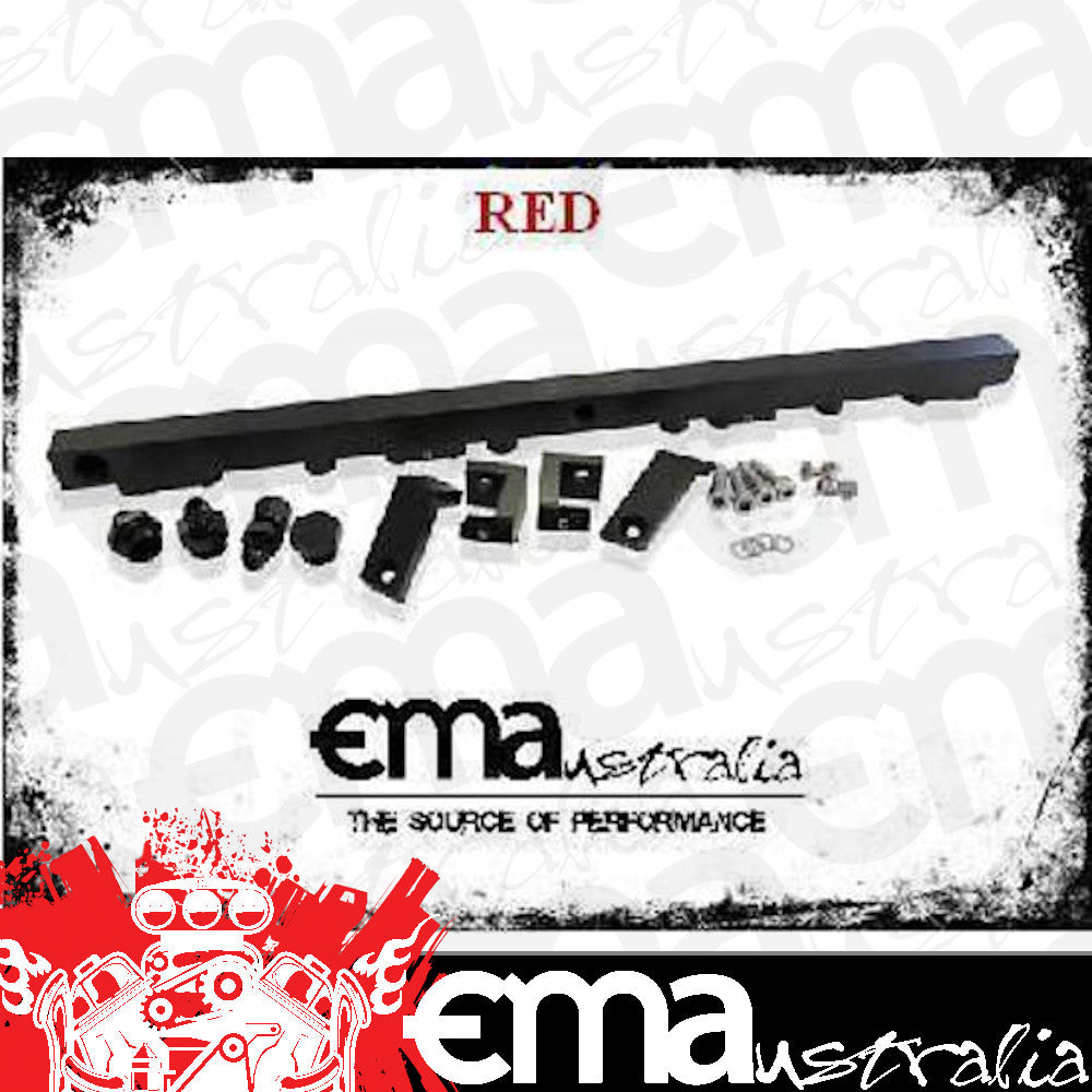 Aeroflow AF64-2004R Fuel Rail Kit Ba-Bf Red Ford 6 Cylinder