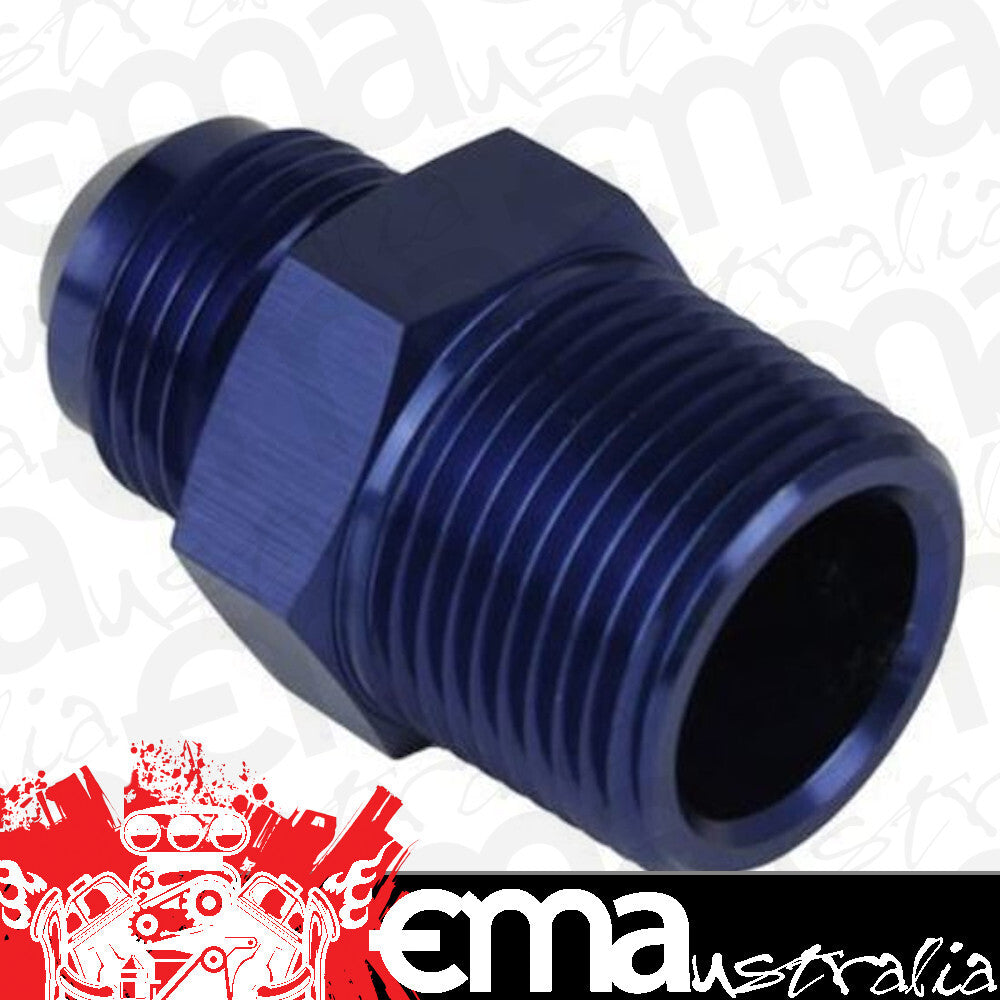 Proflow PFE816-04-04 Adaptor Male -04AN to 1/4" NPT Straight Blue