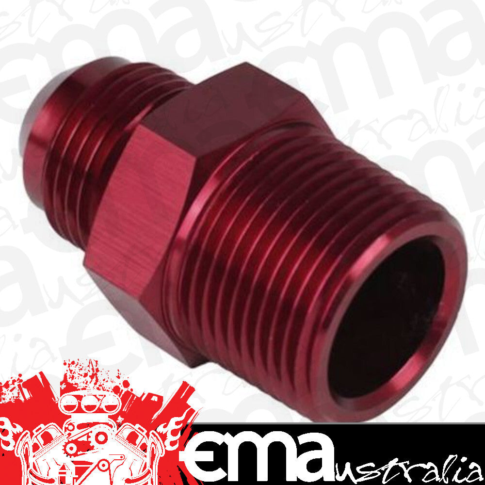 Proflow PFE816-06-02R Adaptor Male -06AN to 1/8" NPT Straight Red