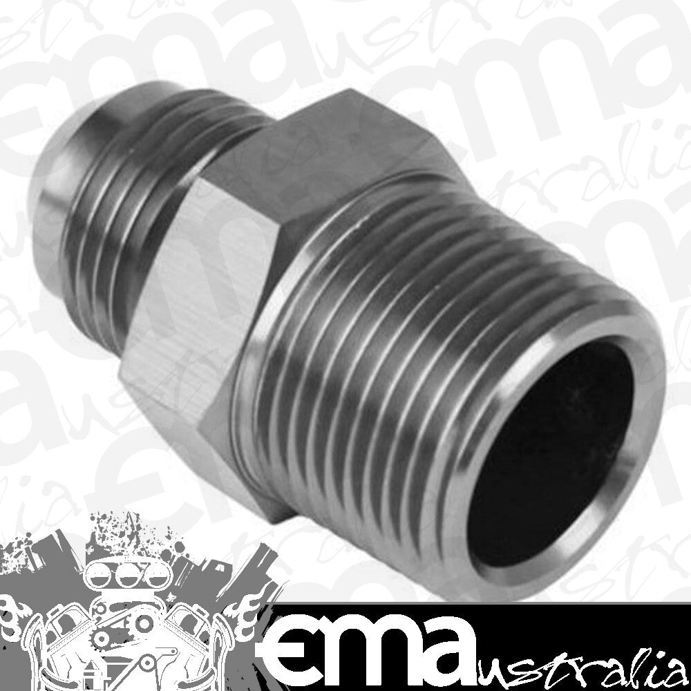 Proflow PFE816-06-08P Adaptor Male -06AN to 1/2" NPT Straight Silver