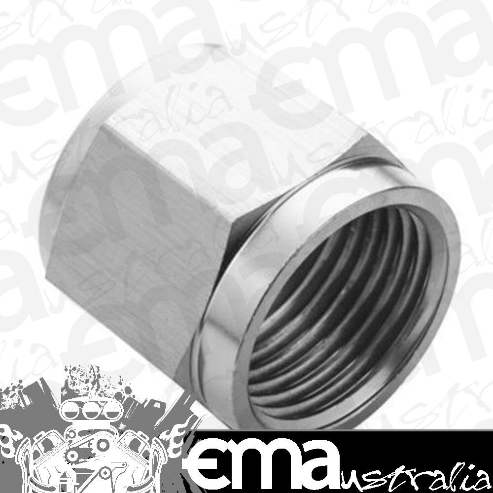 Proflow PFE818-04S Aluminium Tube Nut AN For 1/4" Tube Silver