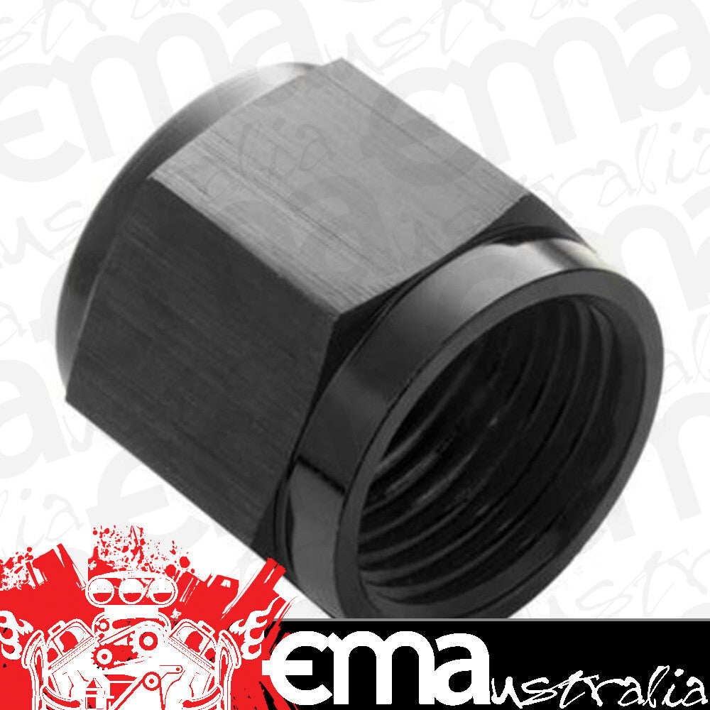 Proflow PFE818-08BK Aluminium Tube Nut AN For 1/2" Tube Black