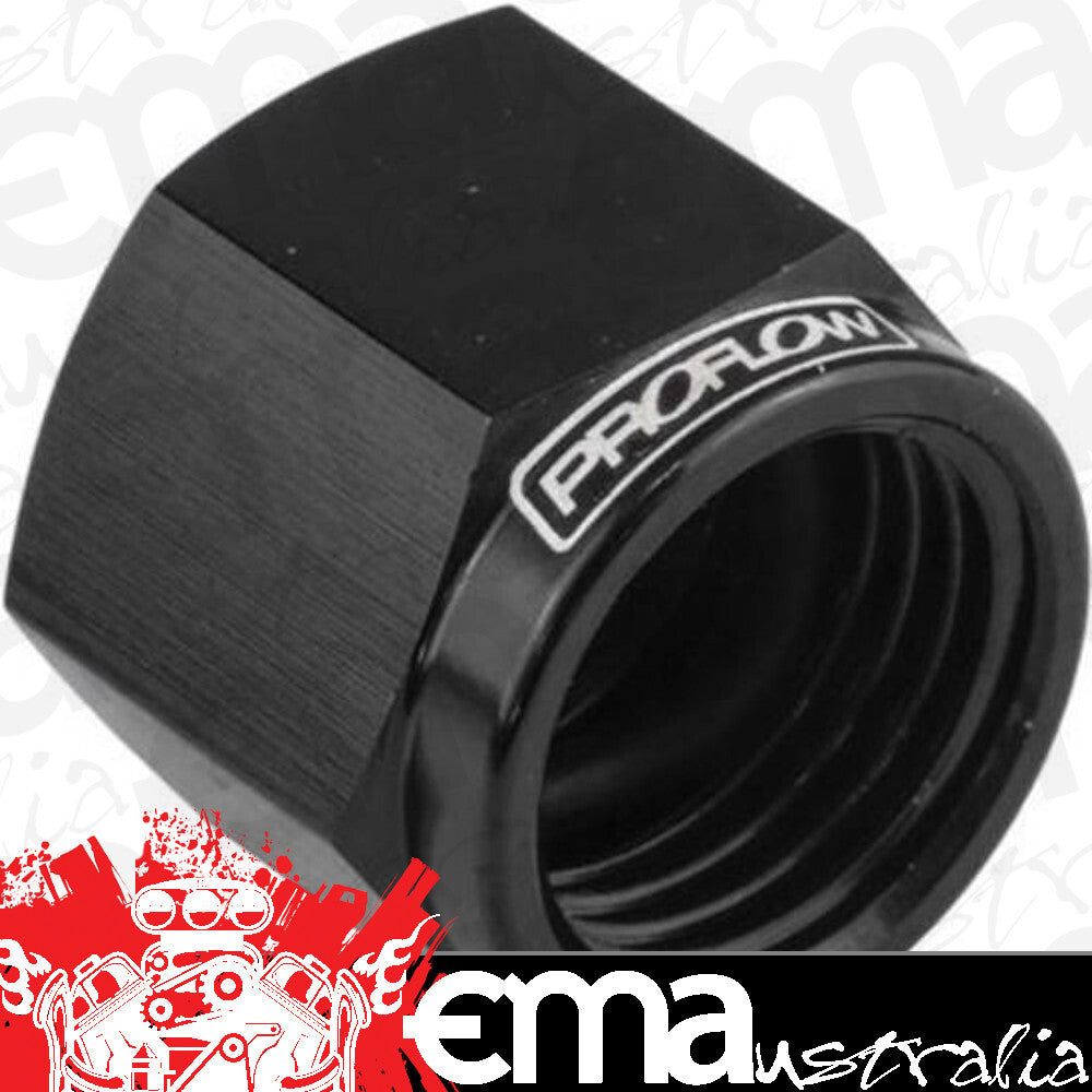 Proflow PFE820-08BK Fitting Aluminium AN Flare Cap -08AN Black