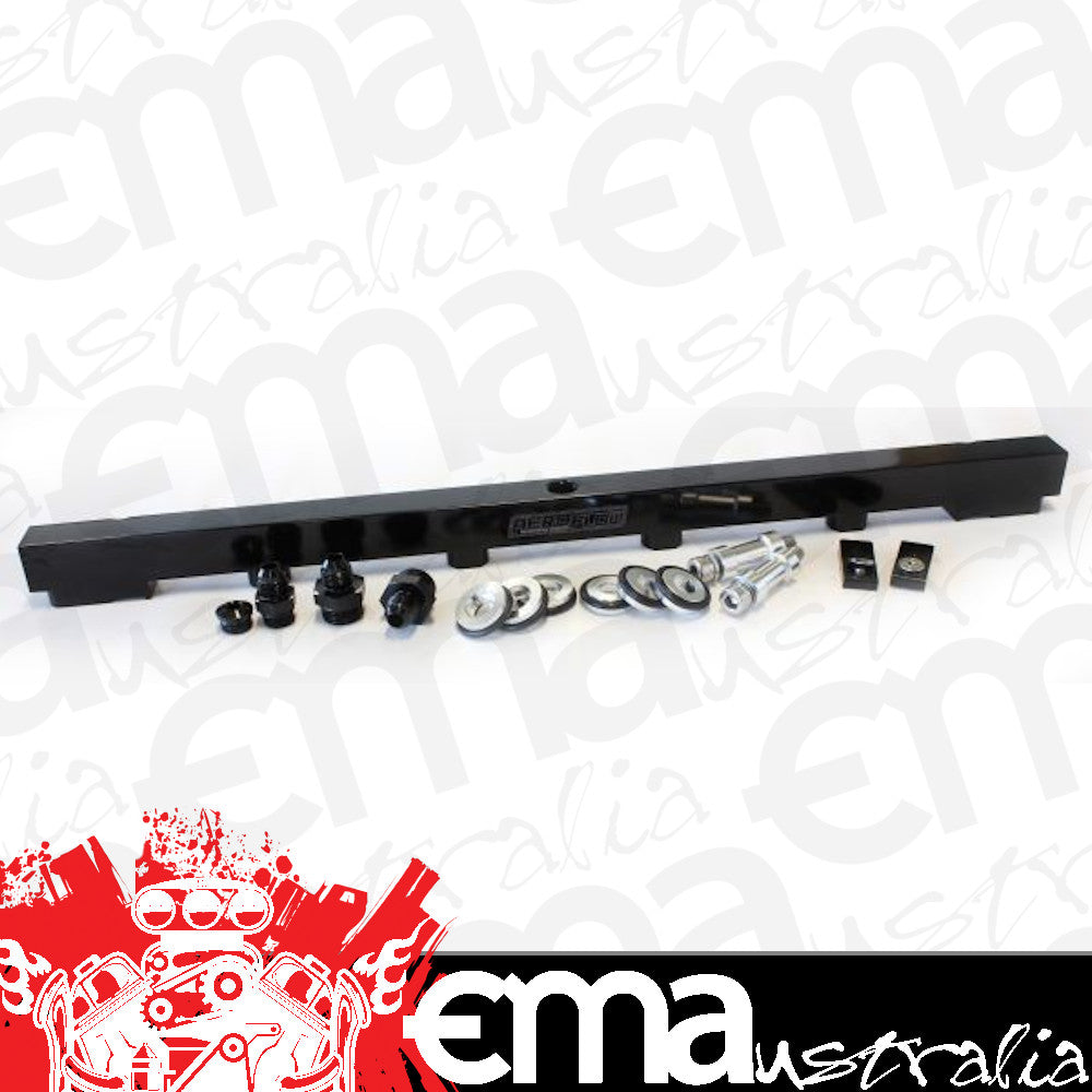 Aeroflow AF64-2010BLK Fuel Rail Kit Rb25 Black