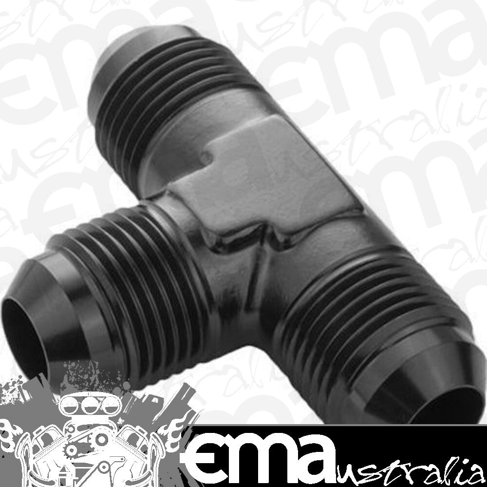 Proflow PFE824-04BK Male Flare Union Adaptor -04AN Flare Tee Black