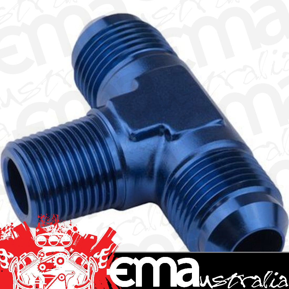 Proflow PFE825-04 Flare Flare Union Adaptor-04AN to 1/8" NPT On Side Blue