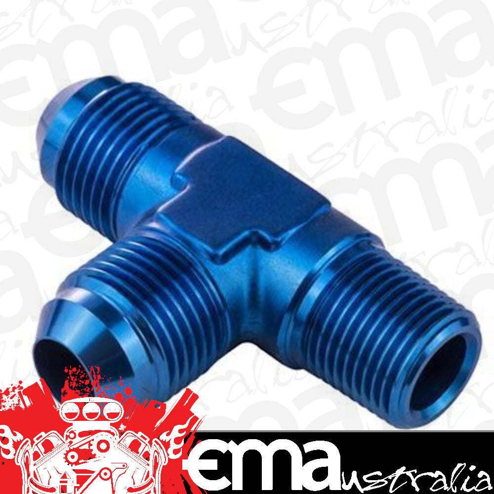 Proflow PFE826-03 Flare Flare Union Adaptor -03AN to 1/8" NPT On Run Blue