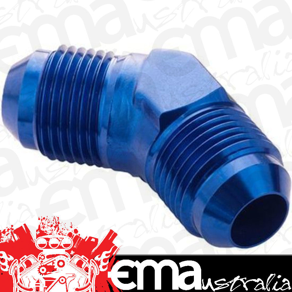 Proflow PFE827-06 Male Flare Union Adaptor -06AN 45 Degree Union Blue