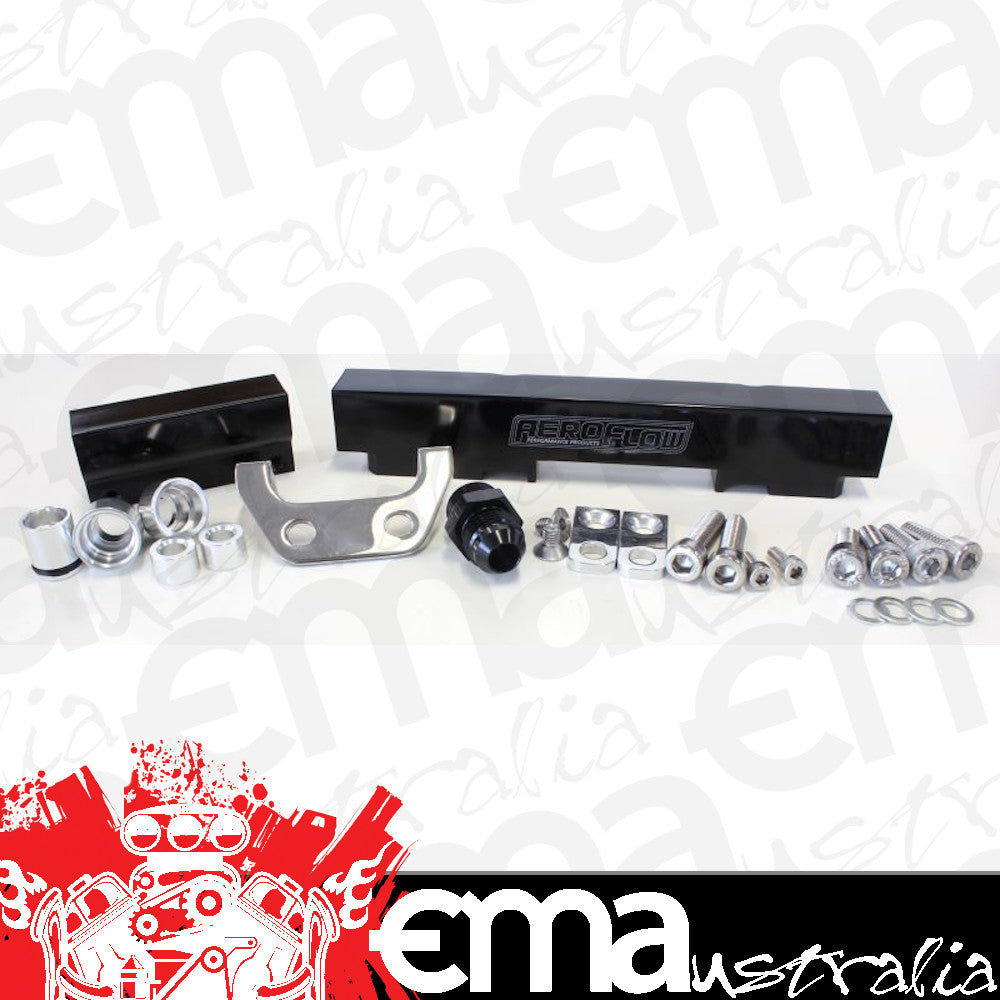 Aeroflow AF64-2013BLK Rotary Fuel Rail Kit Series 4 & 5 Black for Mazda