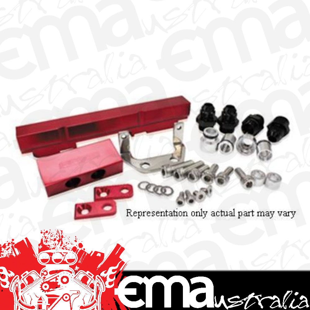 Aeroflow AF64-2013R Rotary Fuel Rail Kit Series 4 & 5 Red. for Mazda