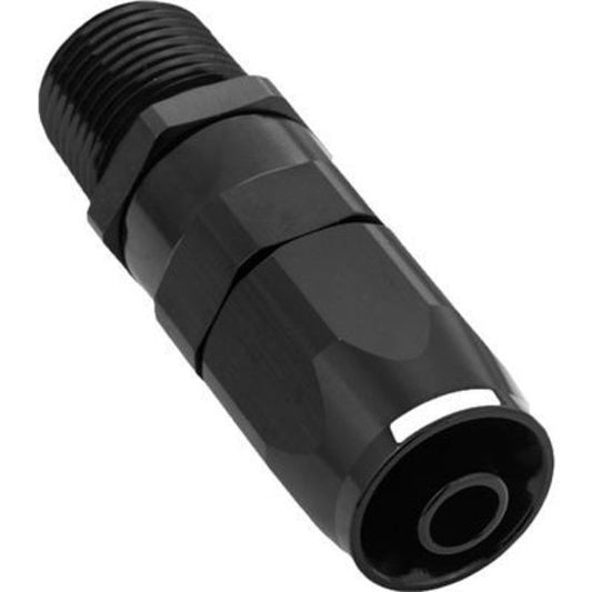 Proflow PFE830-06-04BK Fitting Male Hose End Straight 1/4" NPT to -06AN Hose Black