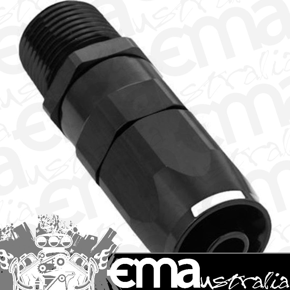 Proflow PFE830-12-12BK Fitting Male Hose End Straight 3/4" NPT to -12AN Hose Black