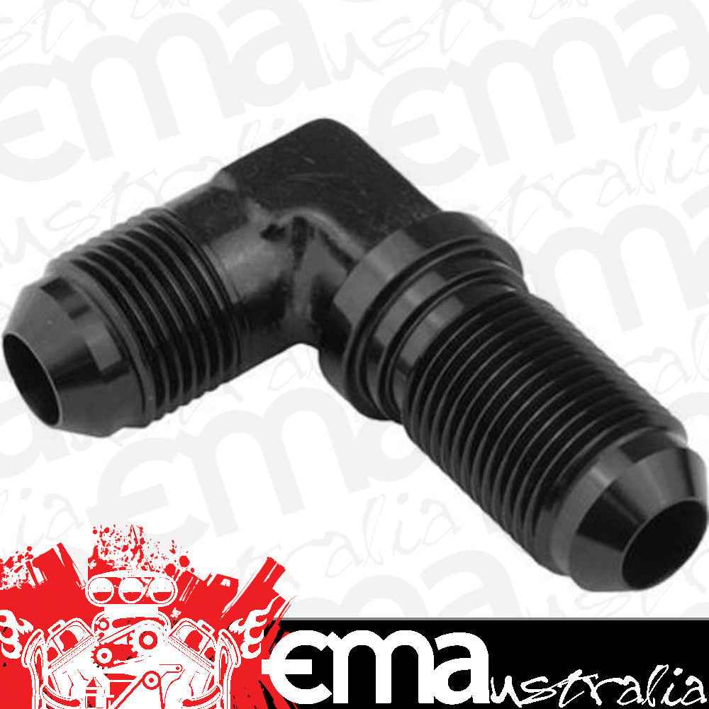 Proflow PFE833-08BK 90 Degree Adaptor AN Flare -08AN Bulkhead Black