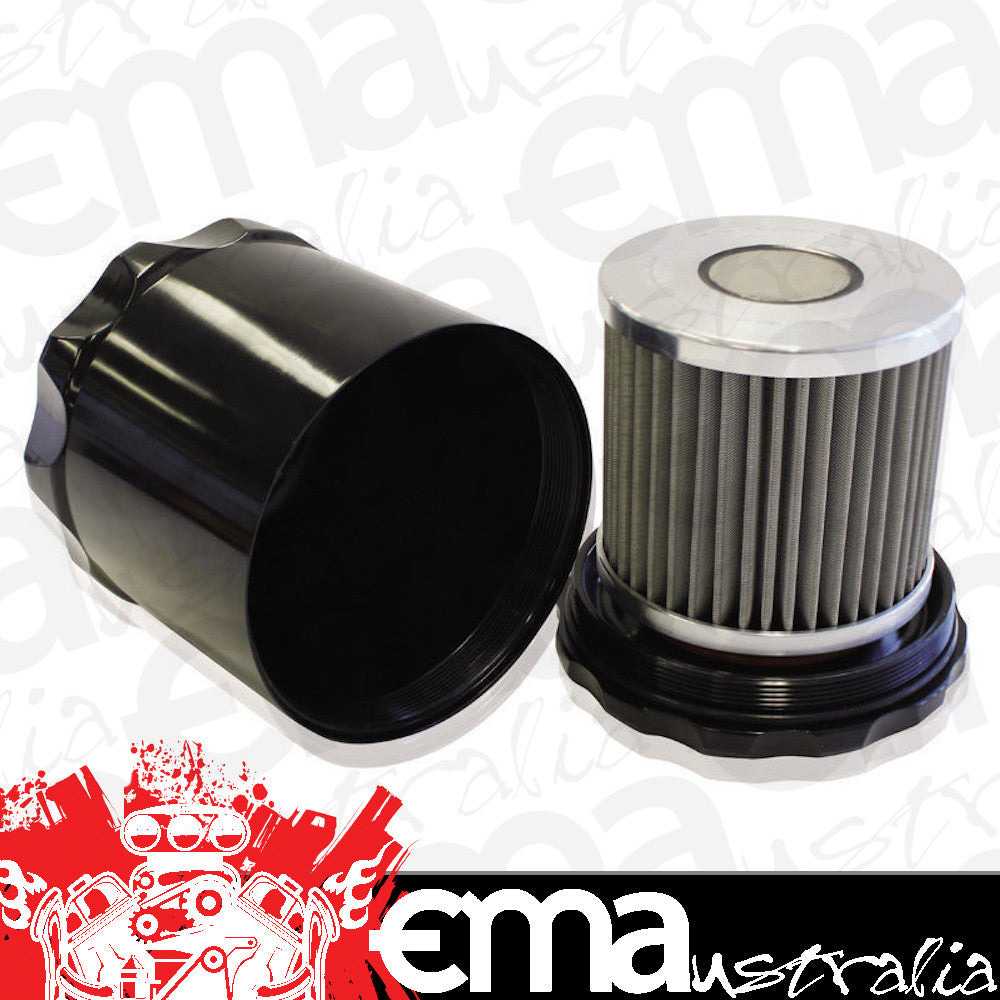 Aeroflow Performance Products AF64-2016BLK Aeroflow Oil Filter Black 3/4 13/16 M18 M20 &M22 x 1.5