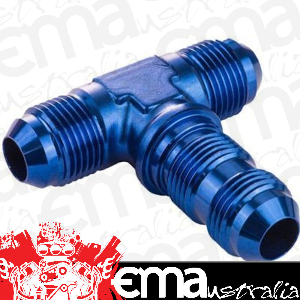 Proflow PFE834-08 Bulkhead Adaptor AN Flare Tee Flare -08AN Blue