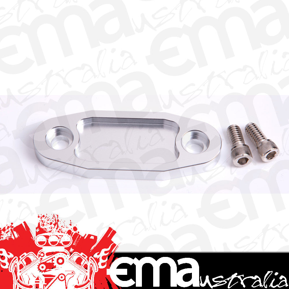 Aeroflow Performance Products AF64-2020S Billet Fuel Pump Block Off Silver Suit 302 351C