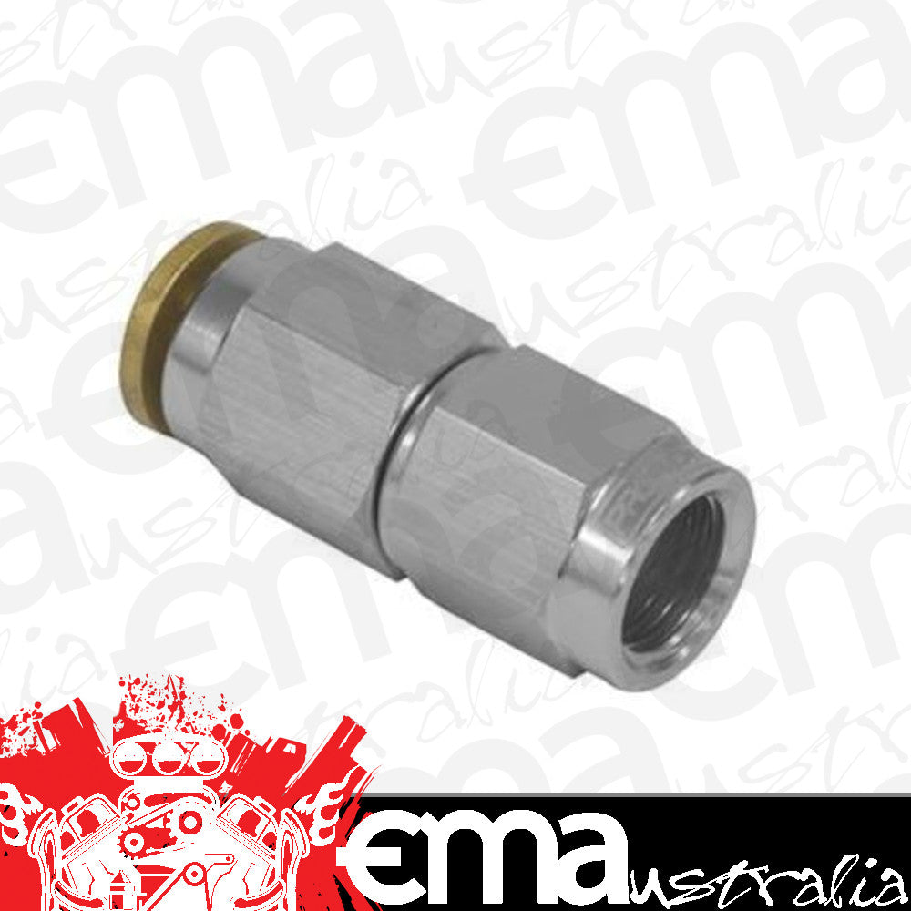 Proflow PFE857-02S Fitting Push Release Straight 3/16" Tube to Female -03AN Silver
