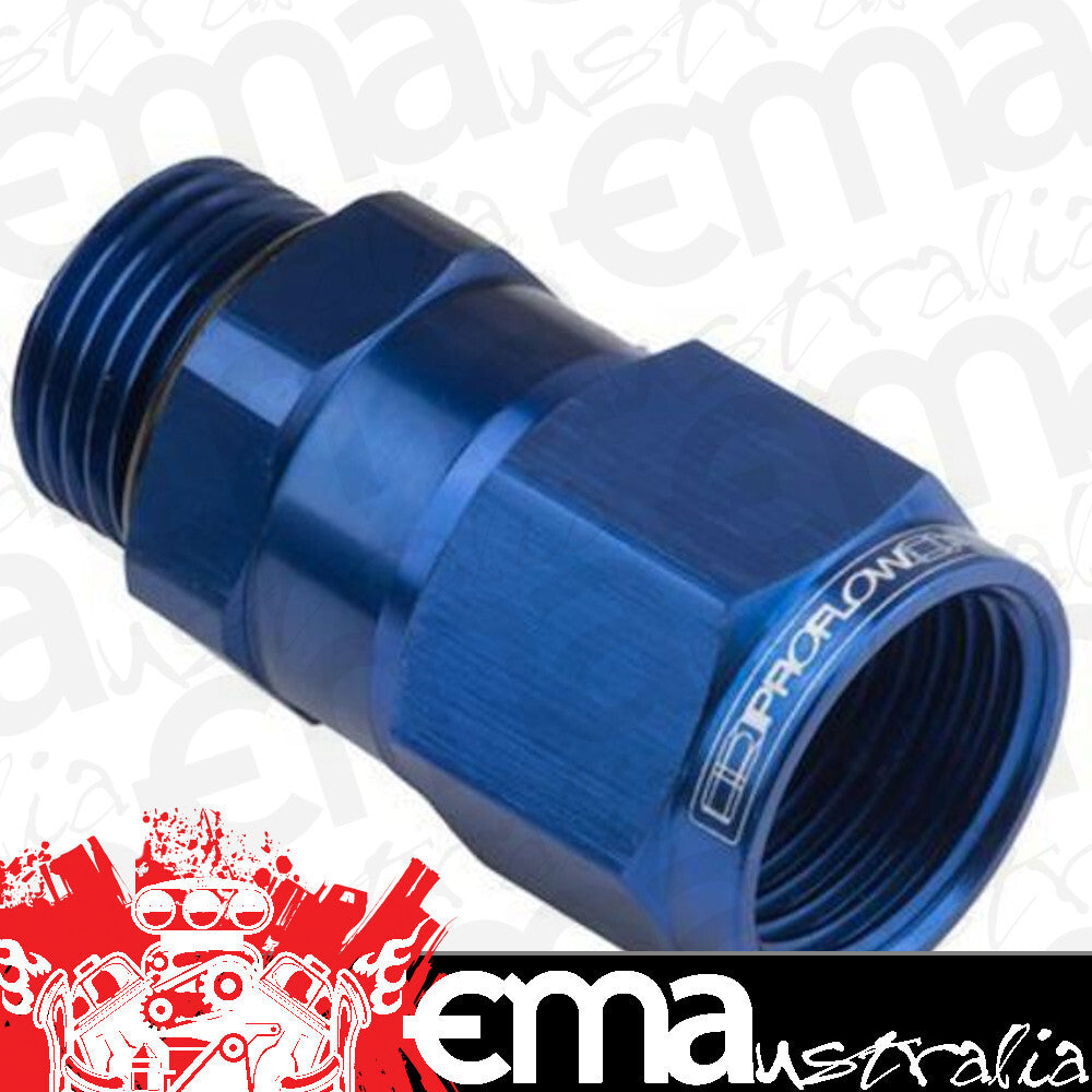 Proflow PFE907-10 Fitting Adaptor Male -10AN ORB to Female -10AN Blue