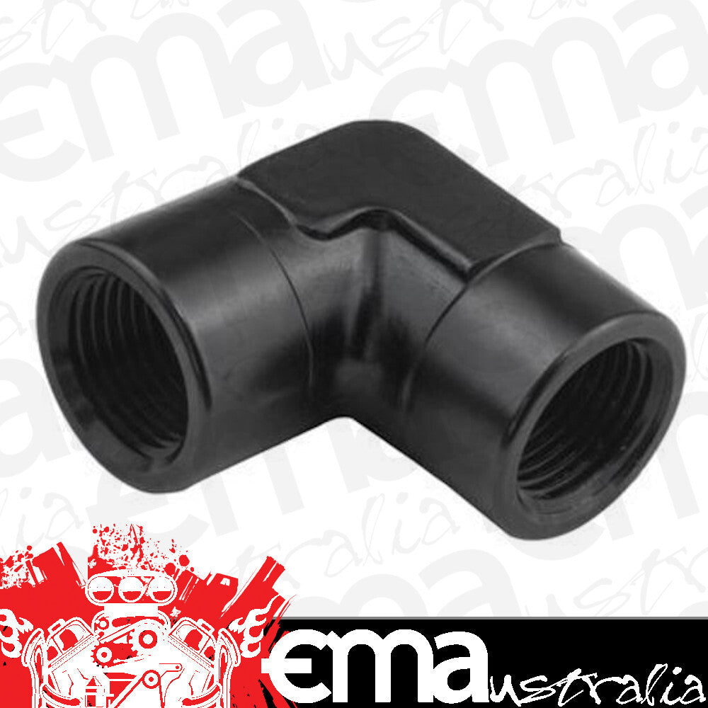 Proflow PFE913-02BK 90 Degree Coupler Female - Female Elbow 1/8" NPT Black