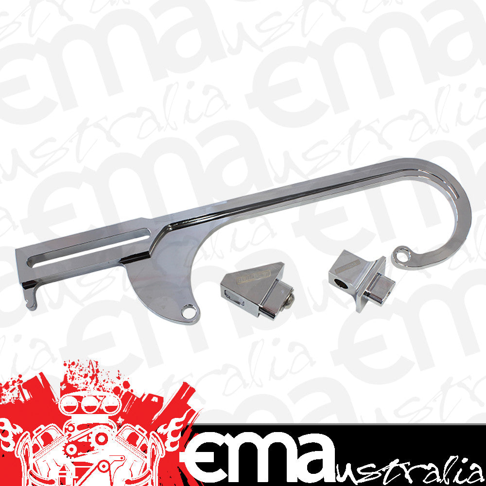 Aeroflow AF64-2026C Billet Throttle Cable Bracket Chrome suits 4150 Style Carbs