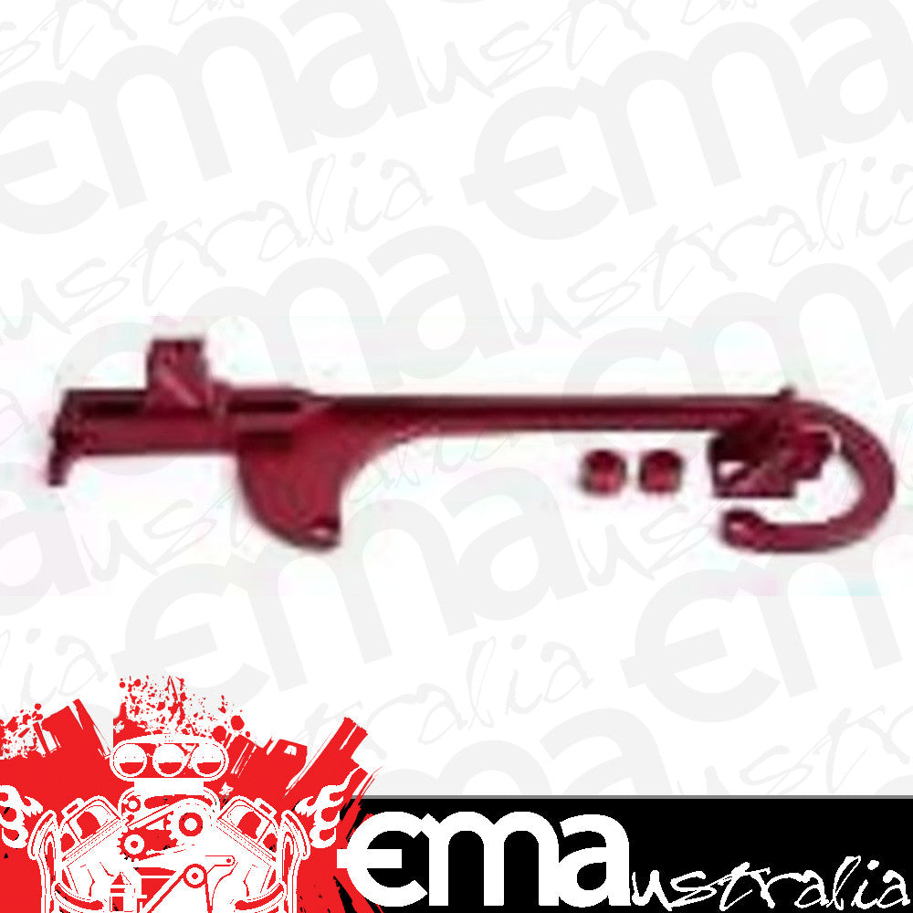 Aeroflow AF64-2026R Billet Throttle Cable Bracket Red suits 4150 Style Carbs