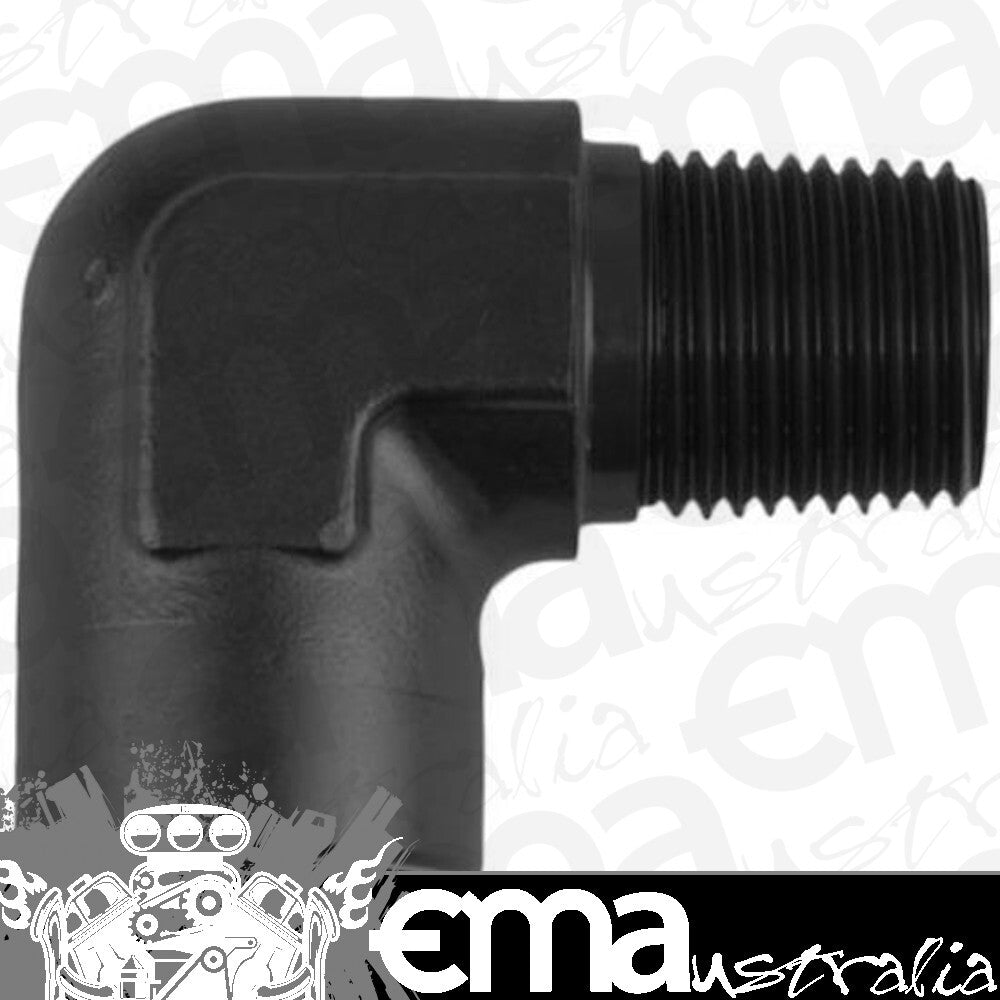 Proflow PFE914-06BK 90 Degree Coupler Female - Male Elbow 3/8" NPT Black