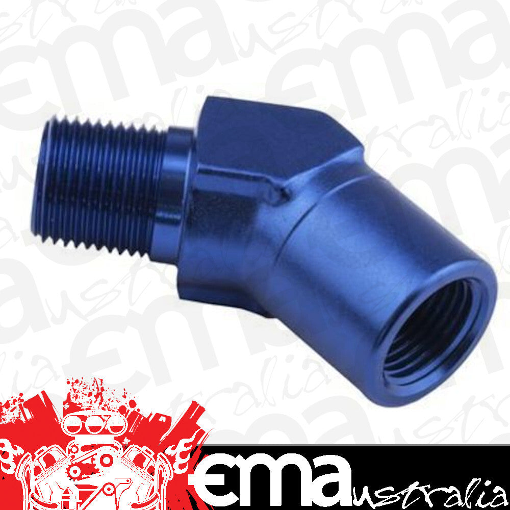 Proflow PFE915-02 45 Degree Coupler Female - Male Elbow 1/8" NPT Blue