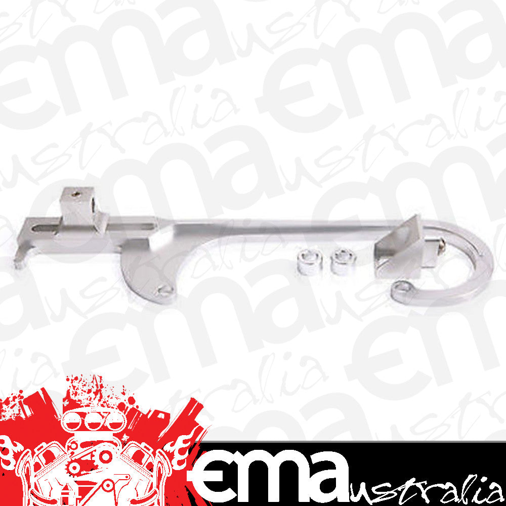 Aeroflow AF64-2026S Billet Throttle Cable Bracket Silver suits 4150 Style Carbs