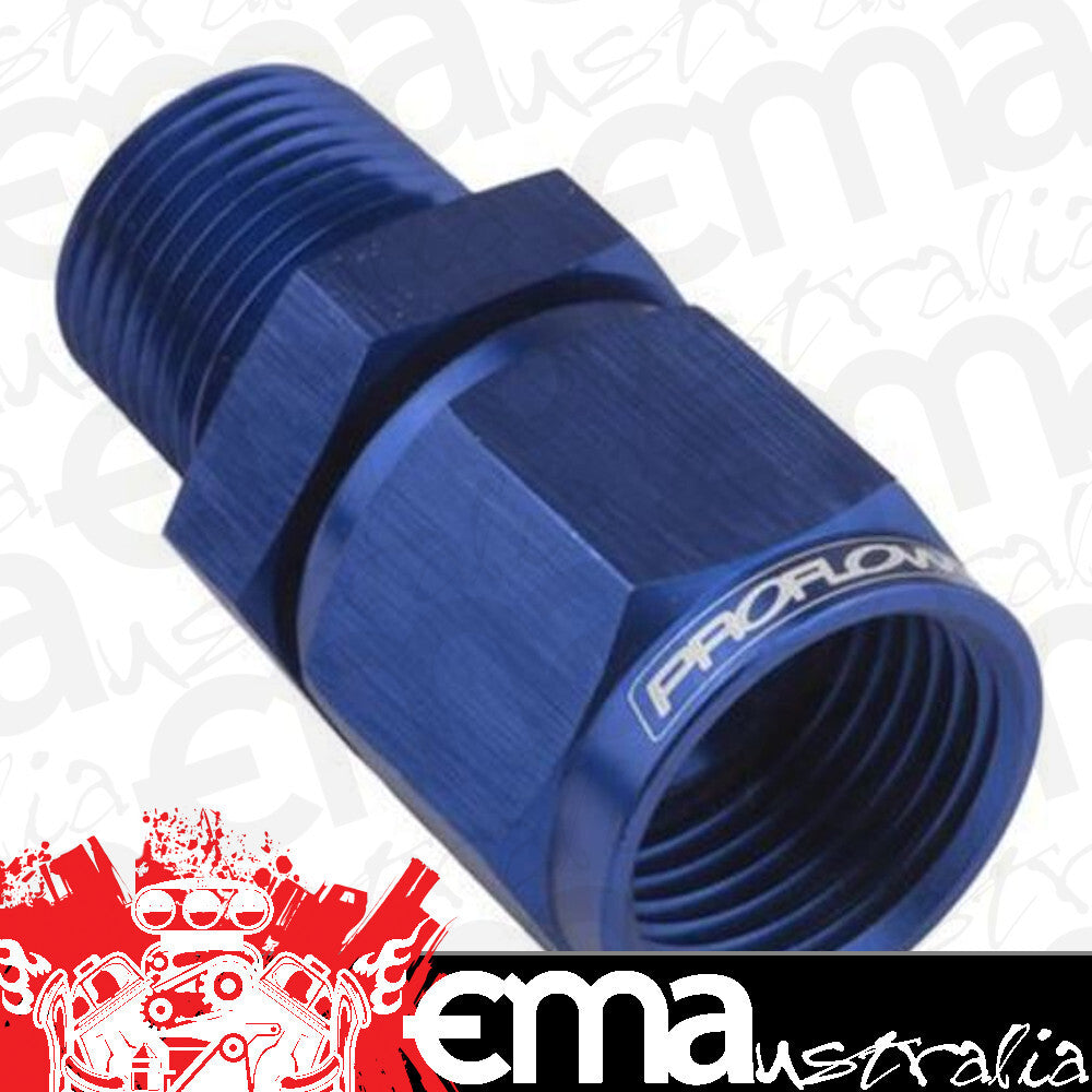 Proflow PFE916-03-02 Female Adaptor -03AN Straight Swivel to 1/8" NPT Blue