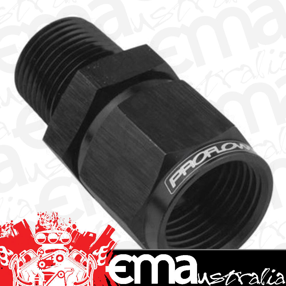 Proflow PFE916-06-06BK Female Adaptor -06AN Straight Swivel to 3/8" NPT Black