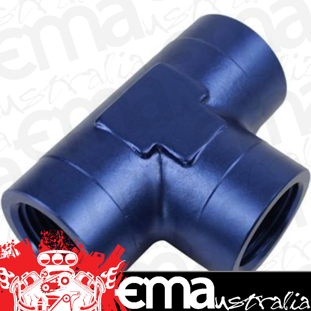 Proflow PFE917-08 Female Adaptor Pipe Tee 1/2" NPT Blue