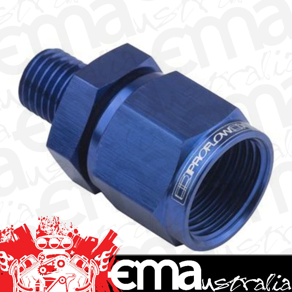 Proflow PFE918-08-M18 Female Adaptor -08AN Straight Swivel 18mm x 1.50 Blue