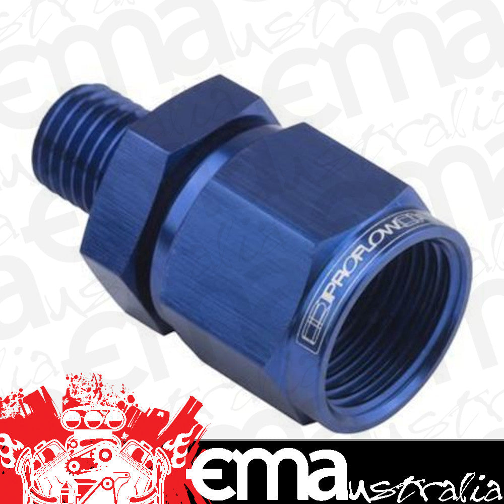 Proflow PFE918-10-M18 Female Adaptor -10AN Straight Swivel 18mm x 1.50 Blue