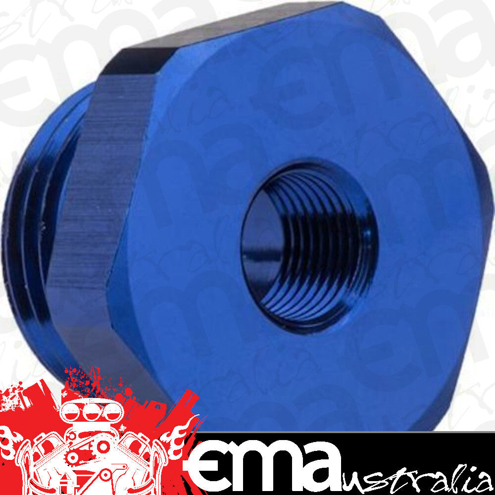 Proflow PFE920-01 Fitting Straight Adaptor -08AN O-Ring Port to 1/8" NPT Female Blue