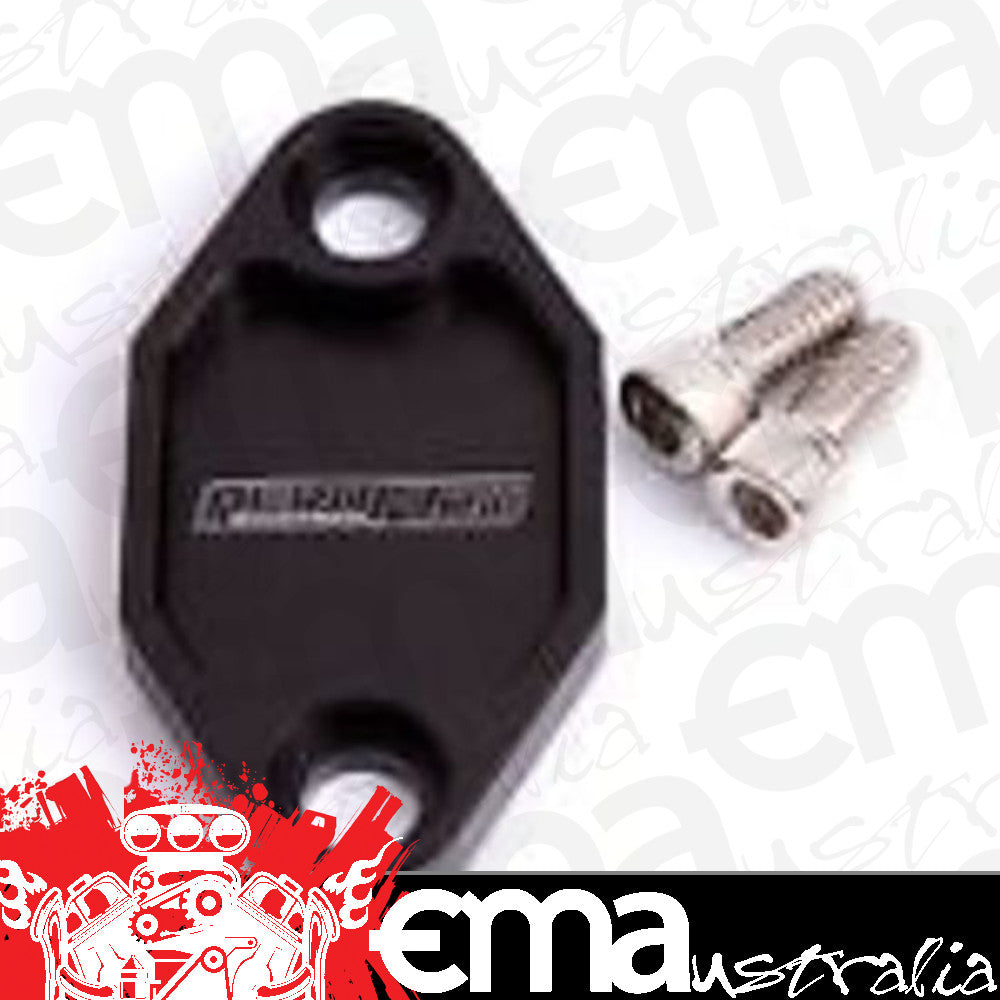 Aeroflow Performance Products AF64-2029BLK Billet Fuel Pump Block Off Plate Black suits Holden 308