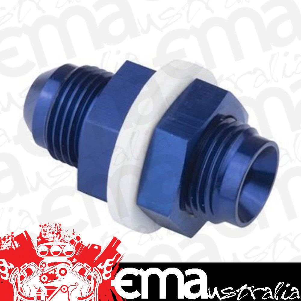 Proflow PFE921-10 Fitting Fuel Cell Male bulkhead -10AN Blue