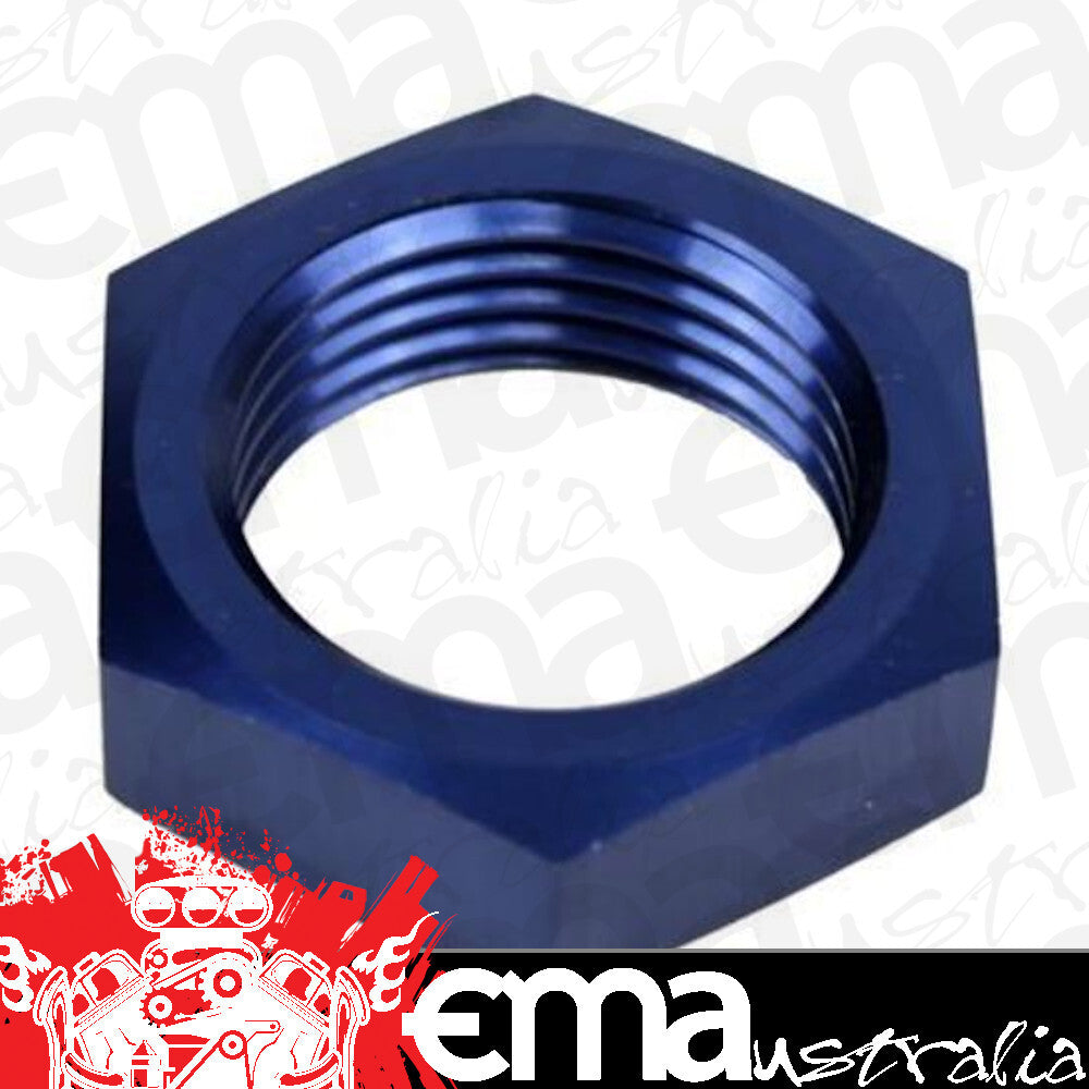 Proflow PFE924-04 Aluminium Bulkhead AN Nut -04AN Blue