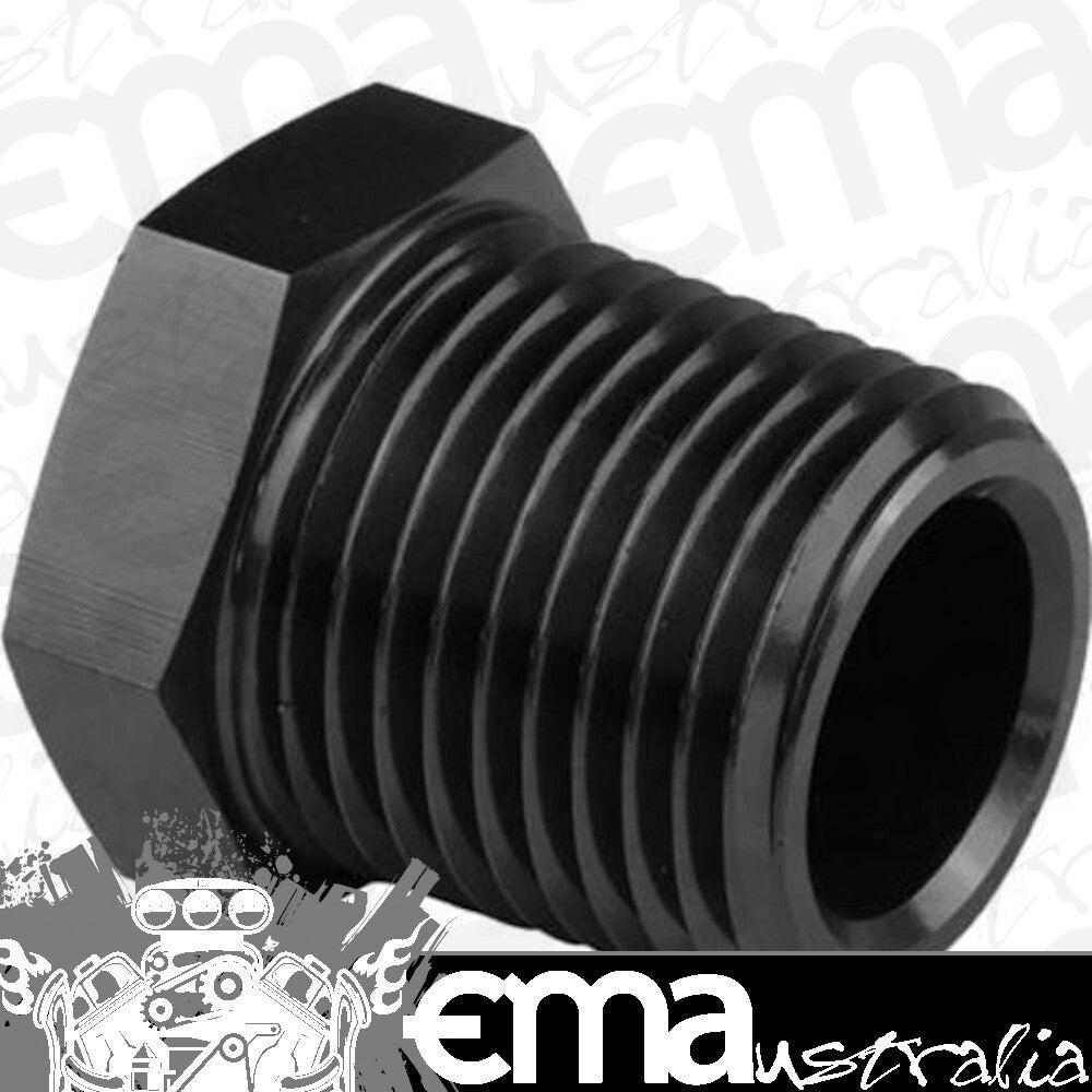 Proflow PFE933-12BK Fitting Aluminium Hex Head Plug 3/4" NPT Black