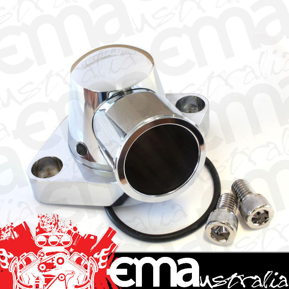 Aeroflow AF64-2034C Billet Thermostat Housing Chrome Swivel SBC BBC