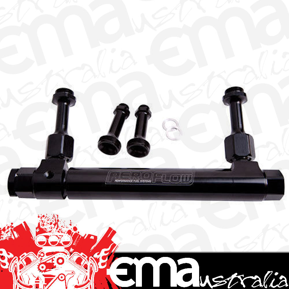 Aeroflow AF64-2037BLK Adjustable Fuel Log Bg Holley Black suits 1 & 2 Metering Blo