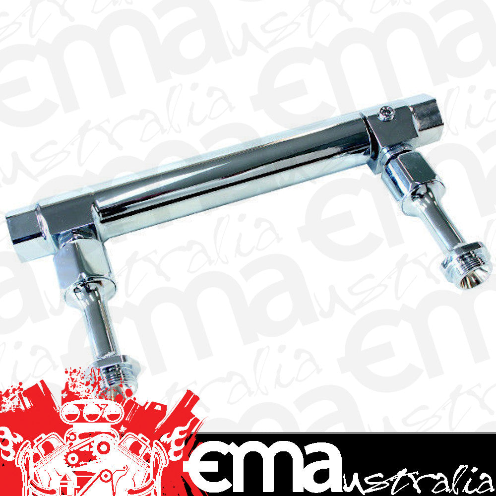 Aeroflow AF64-2037C Adjustable Fuel Log Bg Holley Chrome 1 & 2 Metering Bloc