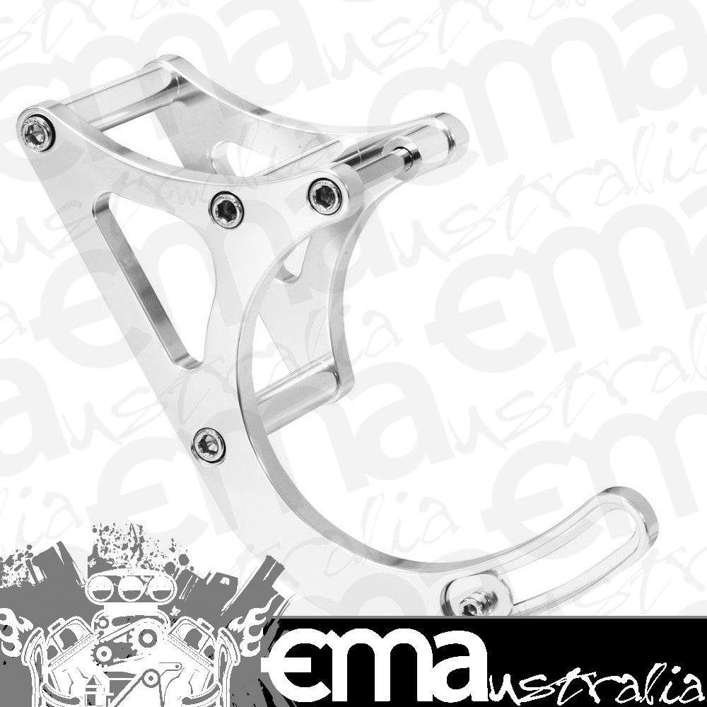 Holden V8 (will NOT fit Holden Torana) Alternator Bracket Kit Aluminium For Passengers Side Mid Mount Silver Proflow PFEABHOL02P