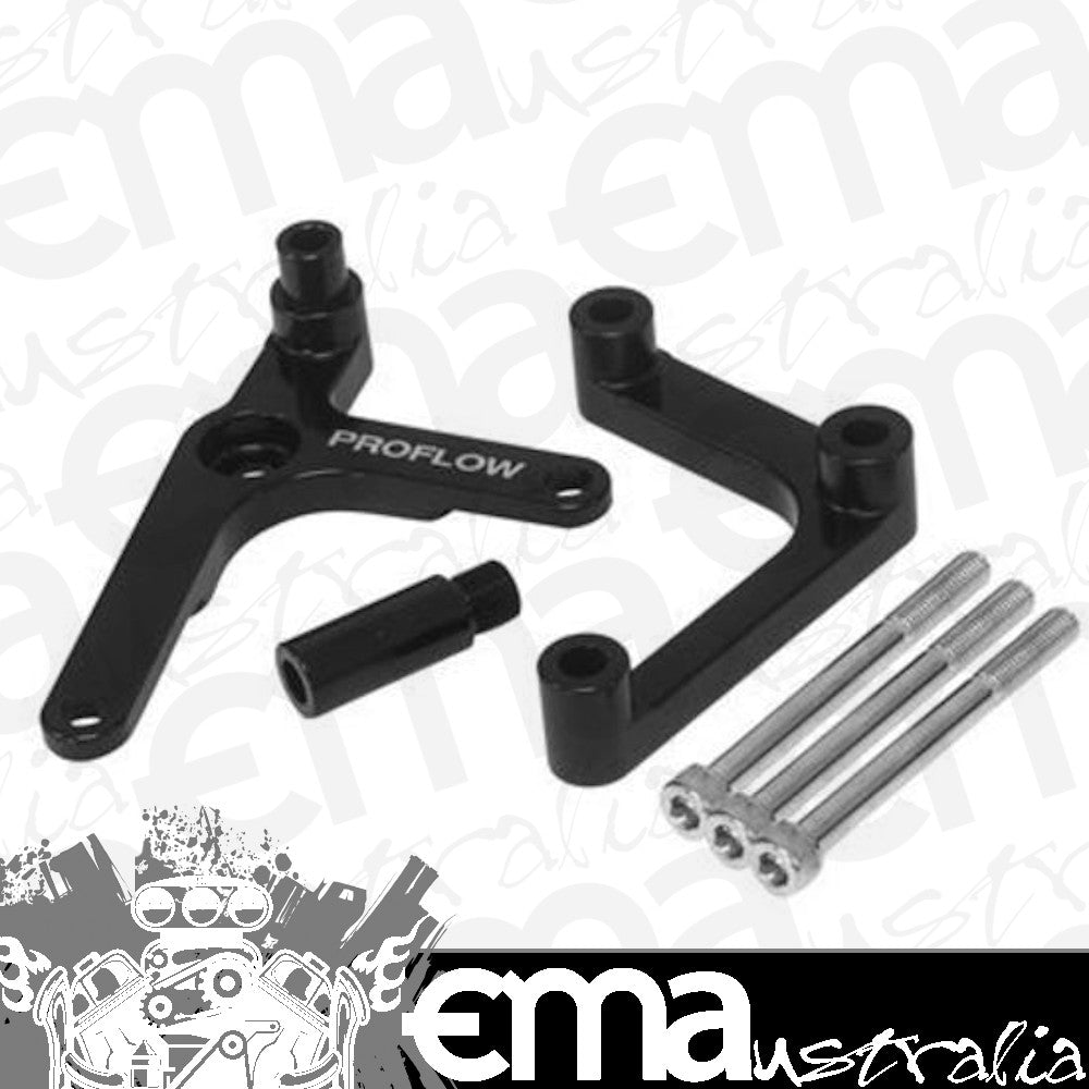 Proflow PFEABHOL04BK Alternator Bracket Kit Aluminium GM For Holden VT-VZ Commodore LS1 LS2 Black