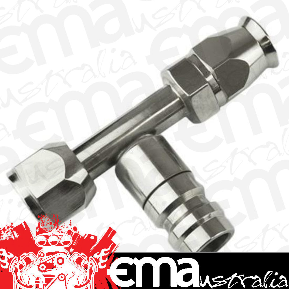Proflow PFEAC101-06CP Hose End Air Conditioning 304 Stainless Straight Female O-Ring Pilot -06AN W/Charge Port Chrome
