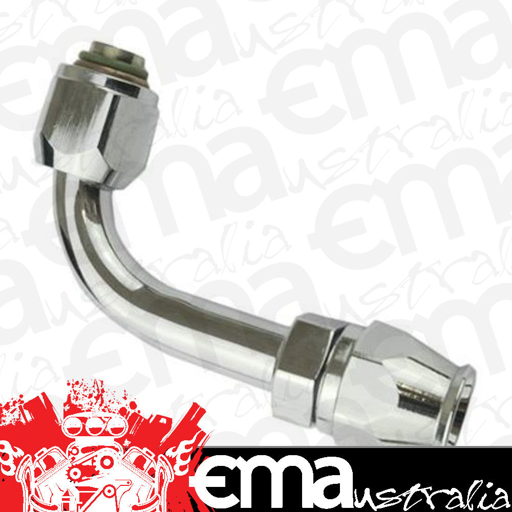Proflow PFEAC103-10 Hose End Air Conditioning 304 Stainless 90 Degree Female O-Ring Pilot -10 Chrome