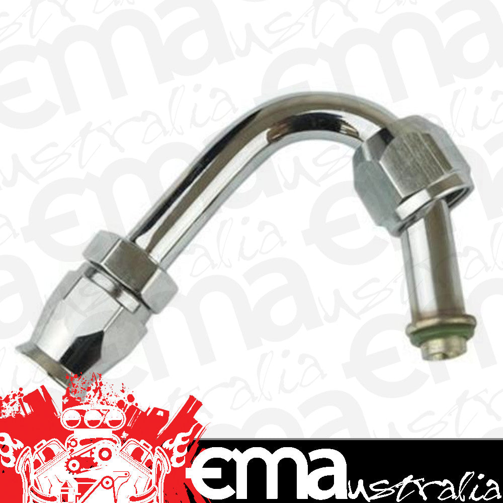 Proflow PFEAC105-06 Hose End Air Conditioning 304 Stainless 135 Degree Female O-Ring Pilot -06 Chrome