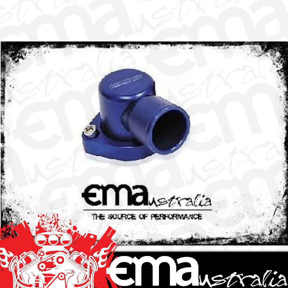 Aeroflow AF64-2039 Billet Thermostat Housing Blue 90 Deg suits 302 351C