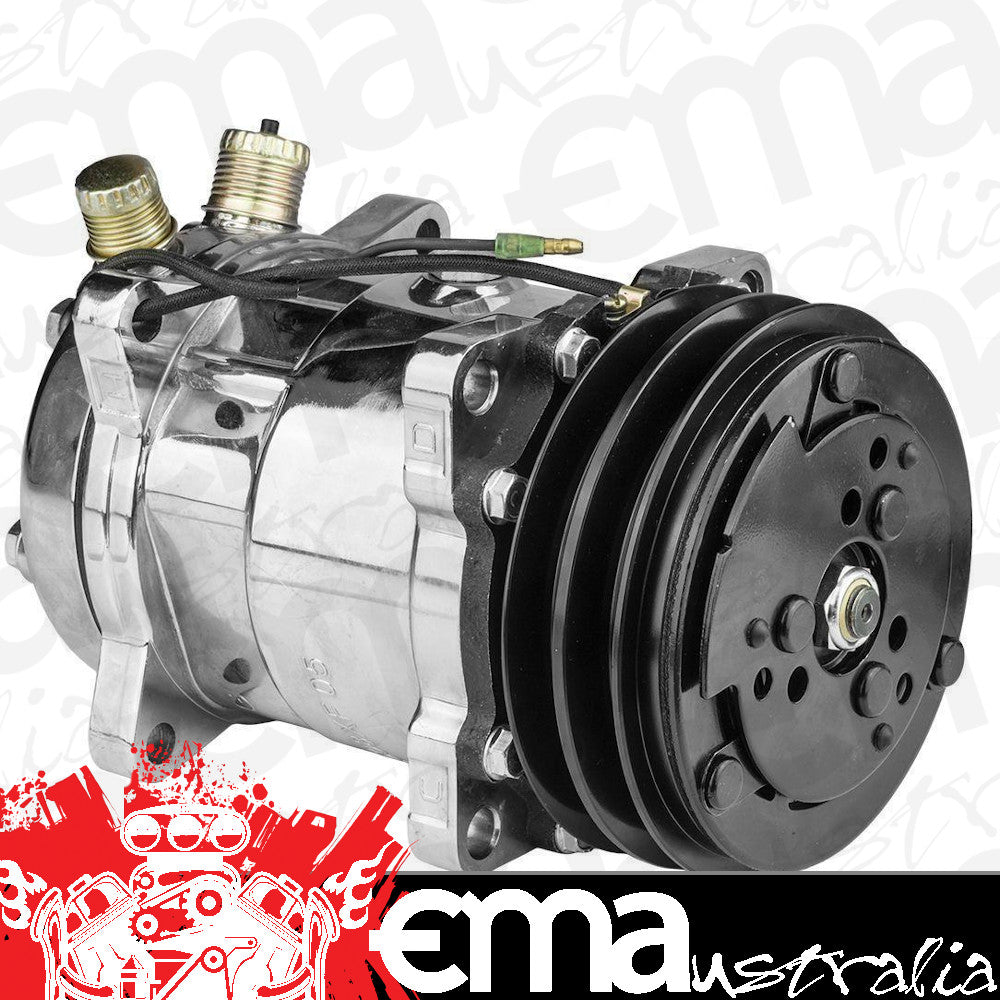 Proflow PFEACCOMP2 Air Conditioning Compressor Sanden 508 Aluminium Polished V Pulley Each